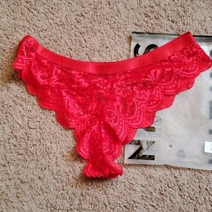 Shein | Floral Lace Underwear Red New